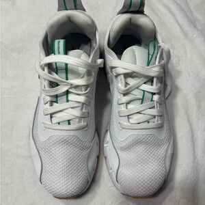 Reebok White and Green Athletic Shoes